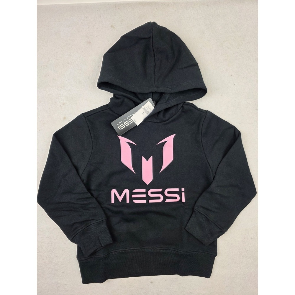 NWT GAP Kids Messi Black Pink Hoodie Size XS (4-5) Spellout Youth Futbol Soccer